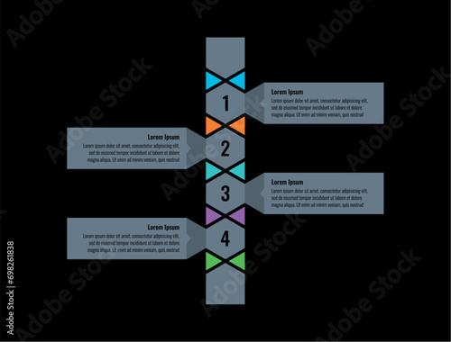 gray hexagons informational template. internet, annual report, web infographic template. four options business infographic template