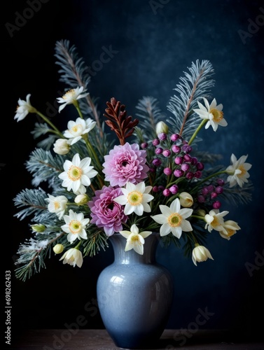 Wallpaper Mural Vase of Seasonal Flowers Torontodigital.ca