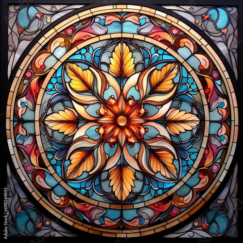 Wallpaper Mural AI generated illustration of an abstract painting, featuring an intricate design of gold accents Torontodigital.ca