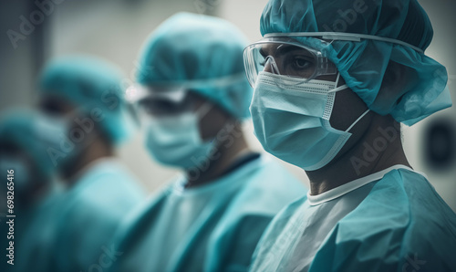 Group of modern doctors standing as a team in a hospital office. Physicians are ready to examine and help patients. Medical help  insurance in health care  best disease treatment.