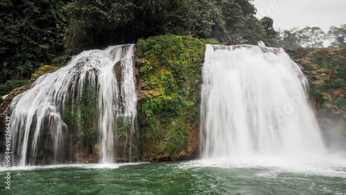 Fototapeta Naklejka Na Ścianę i Meble -  The view of Ban Gioc Waterfall in Southern Vietnam