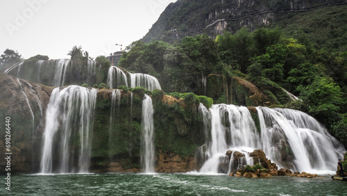 The view of Ban Gioc Waterfall in Southern Vietnam