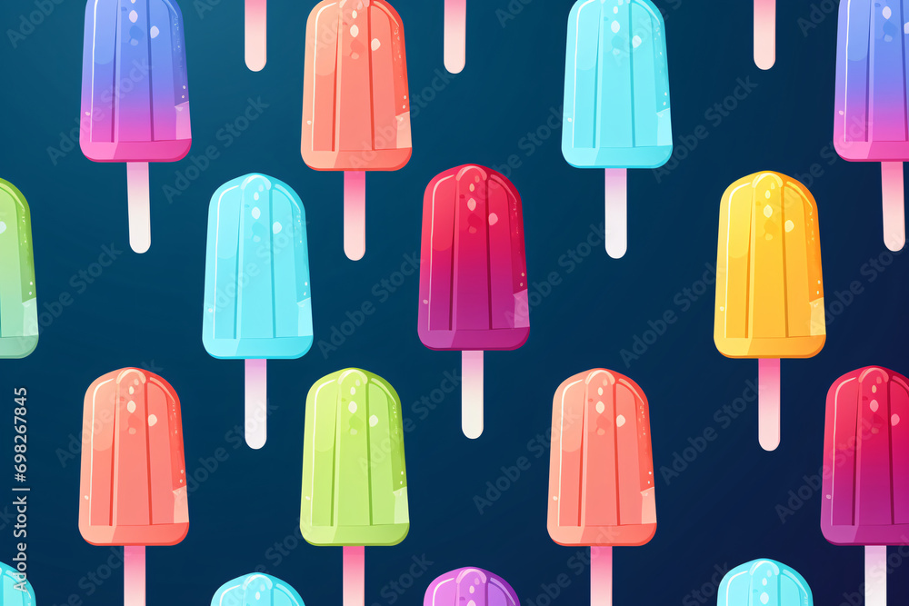 Popsicles summertime pattern background illustration
Popsicles summertime pattern background illustration