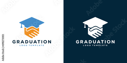 Creative Graduation Education Logo. College, Smart, Partnership, Student, Academy Logo Design Template.