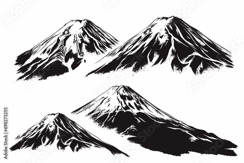 set of mountain vectors