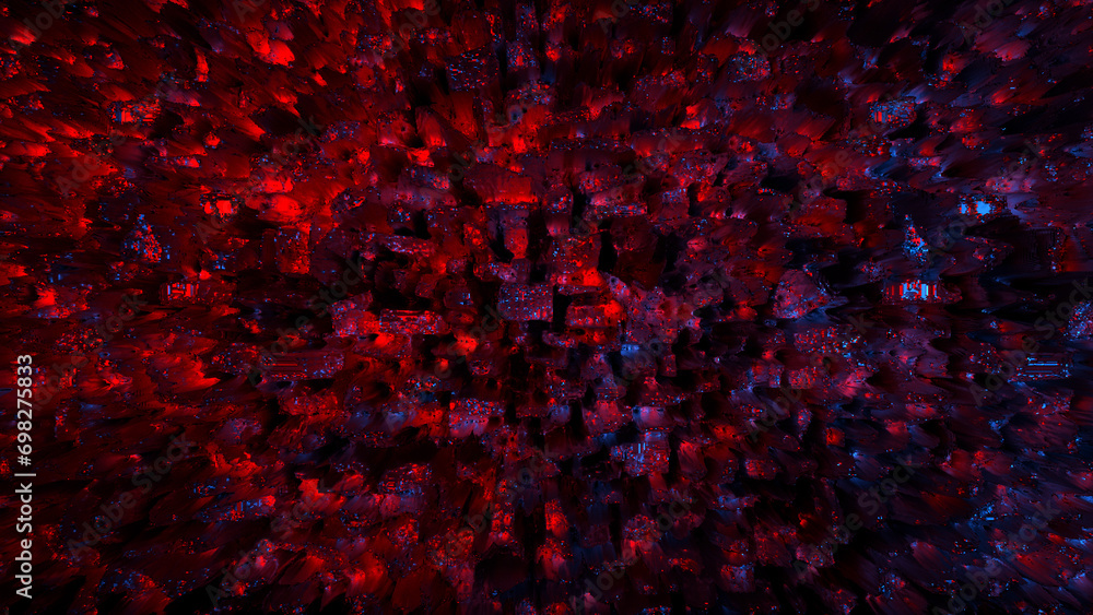 Abstract Background red blue futuristic galaxy noise nebula block stock photo