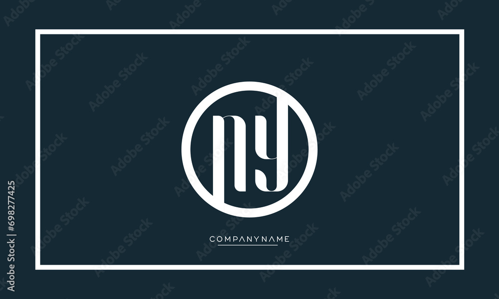 NY or YN Alphabet letters abstract logo monogram NY or YN Alphabet letters abstract logo monogram