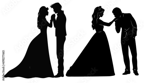 Wedding Day Couple Silhouette