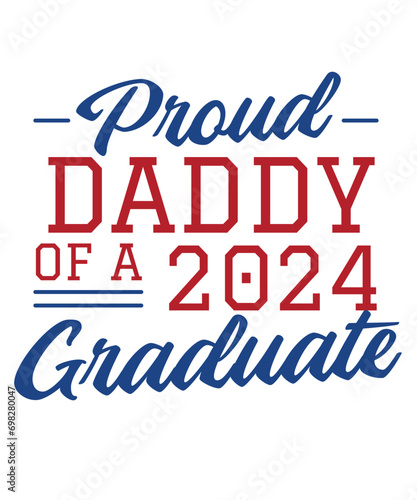 Proud Daddy of a Graduate 2024 t-shirt