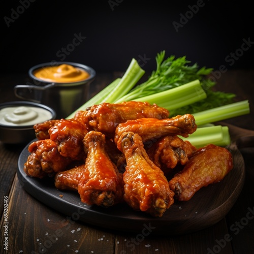 chicken wings with vegetables