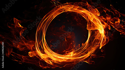 A background resembling fiery rings, creating a feeling of warm and comfort