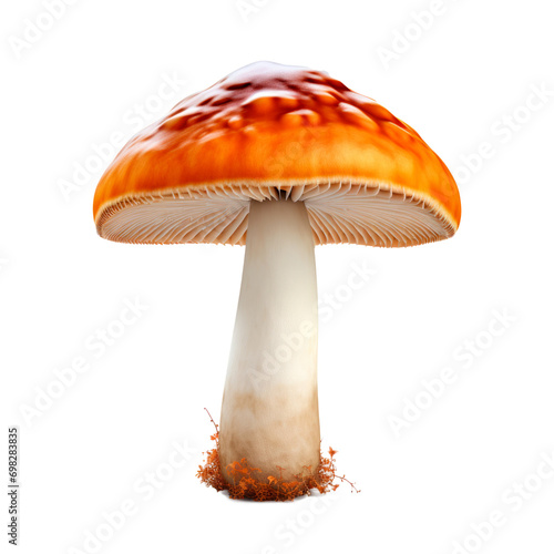 Mushroom isolated on transparent background. AI generated. PNG