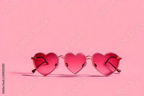 Transparent PNG available Red heart sunglasses with pink shades isolated cutout