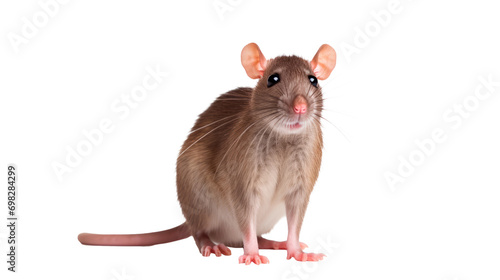 Rat isolated on transparent background. AI generated. PNG