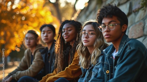 A Group of Young People Sitting Together