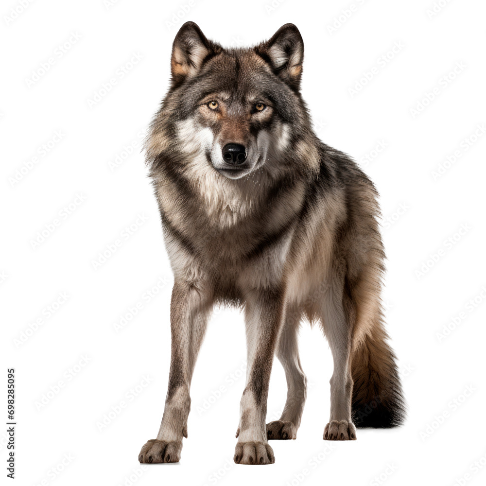 Wolf isolated on transparent background. AI generated. PNG Wolf isolated on transparent background. AI generated. PNG