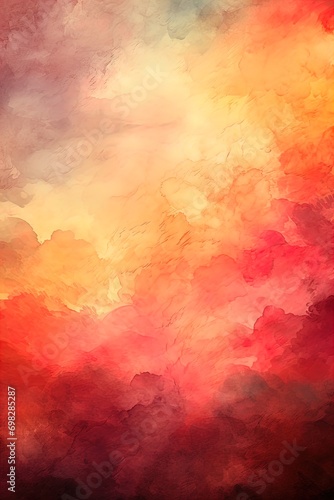 Abstract watercolor background paper design of Bright color Splashes in yellow red warm color Modern art atmosphere