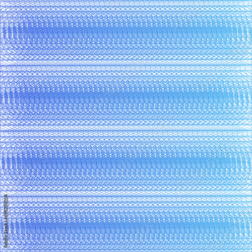 Curved mesh. Curved blue lines on a white background
