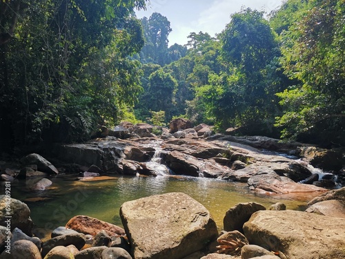 waterfall in tioman, malaysia