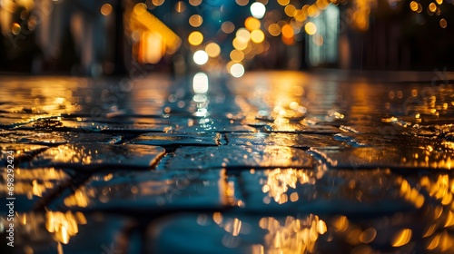 Rainy Night Market Bokeh