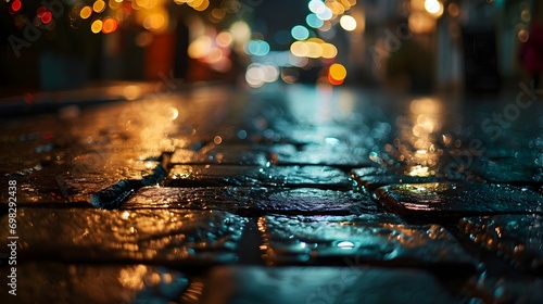 Rainy Night Market Bokeh