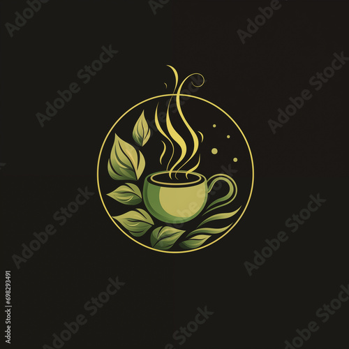 meaning, naturalness, greenery, atmosphere, logo for coffee photo