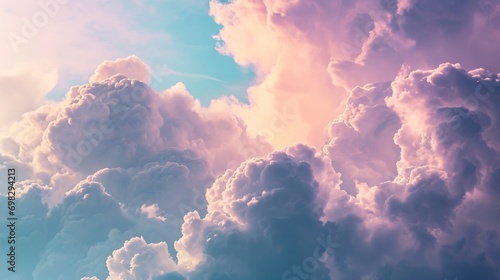 Celestial Visions: Surreal Cloudscapes in Soft Pastel Tones