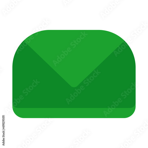 Email Icon In Green Rounded Rectangle Shape For Information Announcement Business Marketing Social Media
