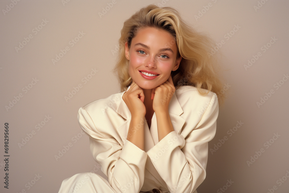 beautiful elegant young woman in a white shirt beautiful elegant young woman in a white shirt