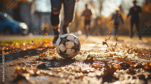 The aesthetics of backyard soccer, mud, ball © Daniel