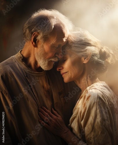 Old lovers, eternal love. The timeless love story of old lovers who have stood the test of time with devotion, affection, and memories