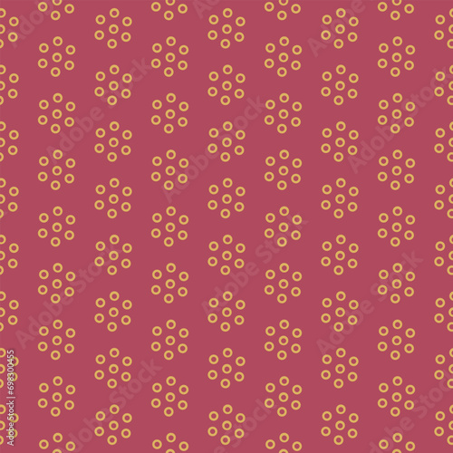 Bandhni floral seamless pattern. Indian Gujarati, Jaipuri style pattern in pink and gold 