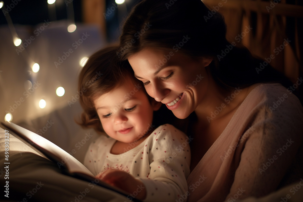 mother and child reading book mother and child reading book