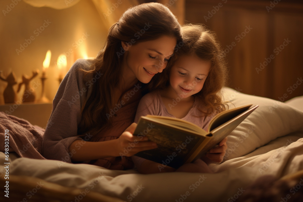 mother and child reading book mother and child reading book