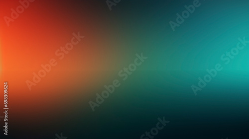 Retro dark green blue orange vibrant colors psychodelic grainy gradient abstract background  colorful header poster design  noise texture wallpaper