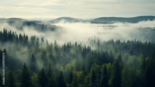morning mist over the forest  © RJ.RJ. Wave