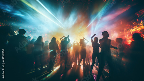 Wallpaper Mural Young people dancing in a nightclub, friends having fun at night Torontodigital.ca