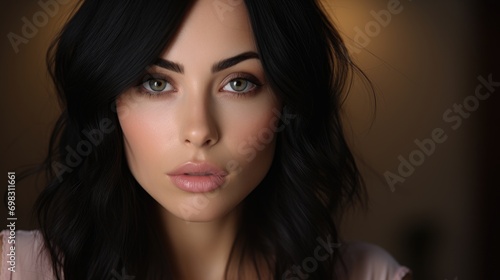 Brunette girl. portrait of a woman