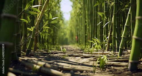 bamboo forest background, ai generated.
