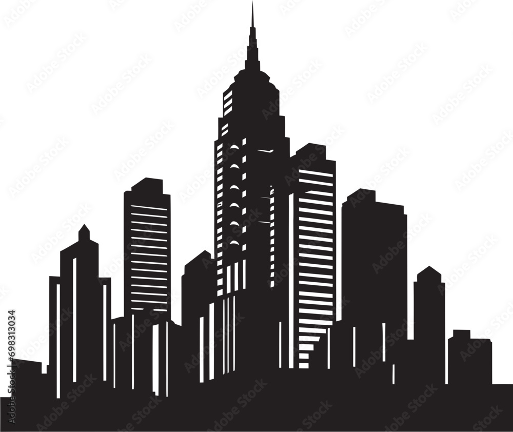 Metropolitan Heights Sketch Cityscape Multifloor Vector Icon Urban Skyscraper Impression Multifloor Vector Logo Design Metropolitan Heights Sketch Cityscape Multifloor Vector Icon Urban Skyscraper Impression Multifloor Vector Logo Design