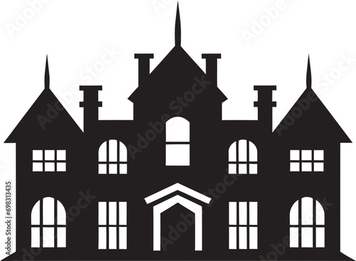 Regal Palace Cartoon Vector Logo Icon of Royal Residence Whimsical Royal House Cartoon Design in Vector Logo