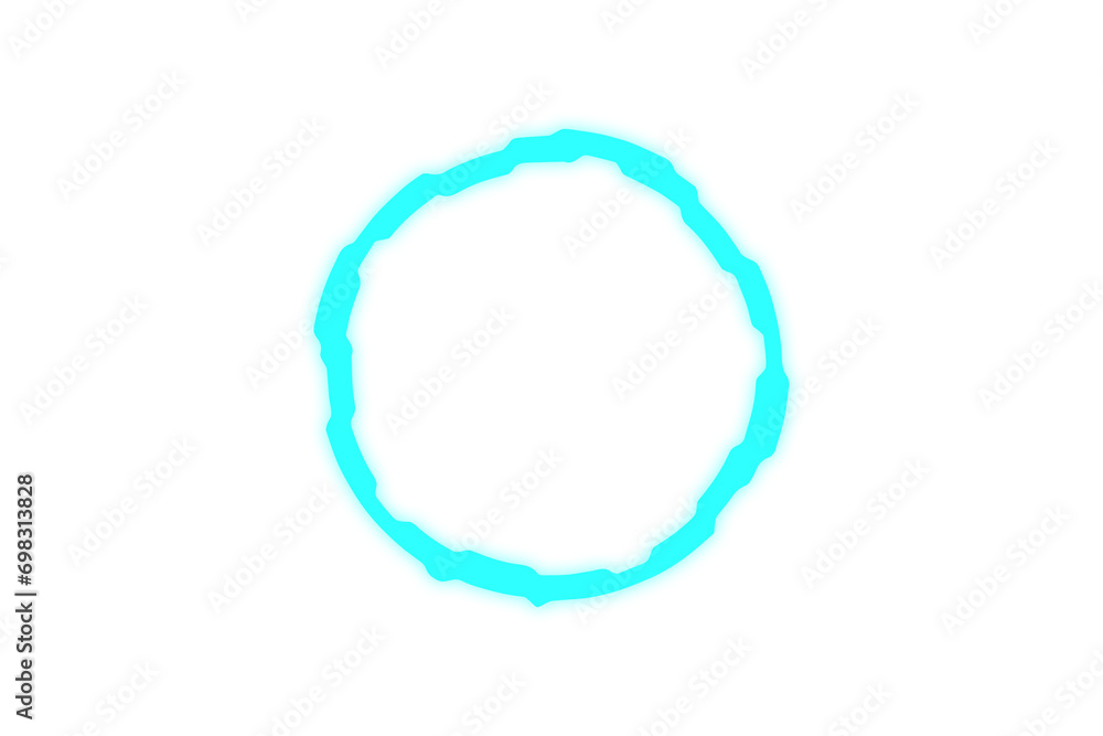 Blue futuristic neon glow round frame Blue futuristic neon glow round frame