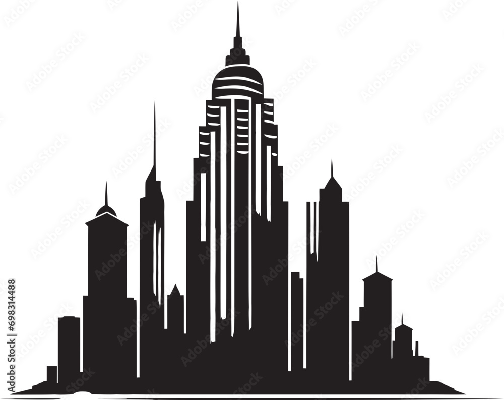 Urban Elevation Multifloor Cityscape Vector Icon Cityline Dreams Multifloor City Building Vector Emblem Urban Elevation Multifloor Cityscape Vector Icon Cityline Dreams Multifloor City Building Vector Emblem