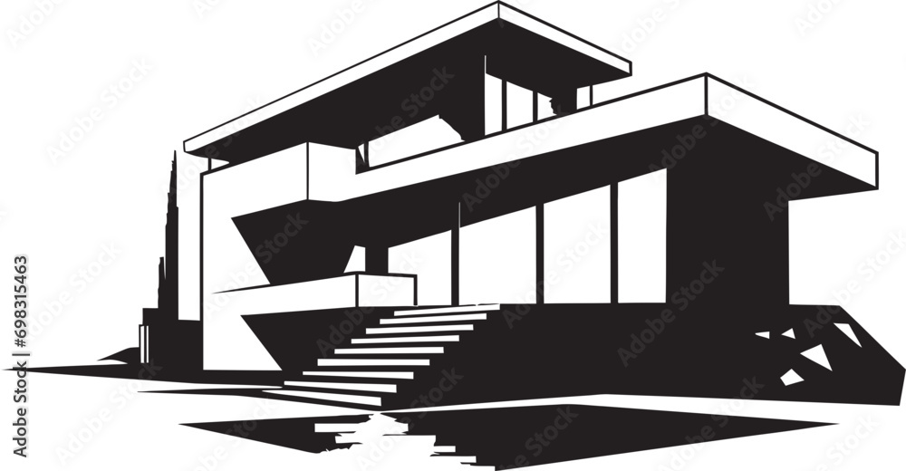 Iconic Minimalism Bold House Sketch in Vector Icon Design Innovative Home Blueprint Conceptual House Sketch Emblem Iconic Minimalism Bold House Sketch in Vector Icon Design Innovative Home Blueprint Conceptual House Sketch Emblem