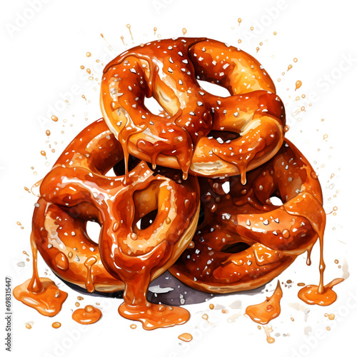 pretzel isolated on white background