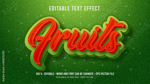 fruits editable text effect