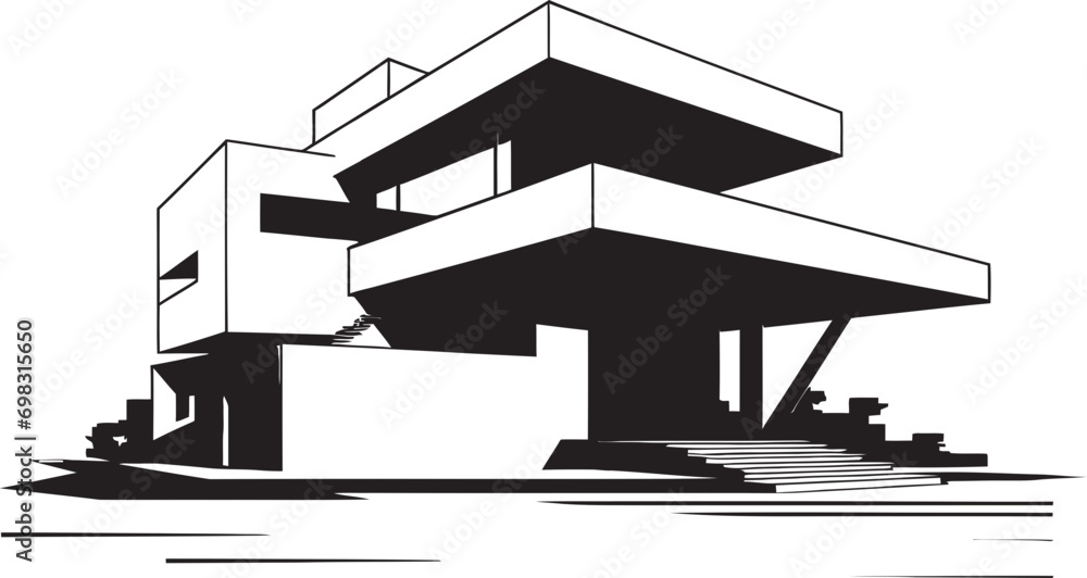 Symmetrical Duplex Vision Sketch Idea in Vector Icon Twin Residence Concept Sketch Design for Duplex House Symmetrical Duplex Vision Sketch Idea in Vector Icon Twin Residence Concept Sketch Design for Duplex House