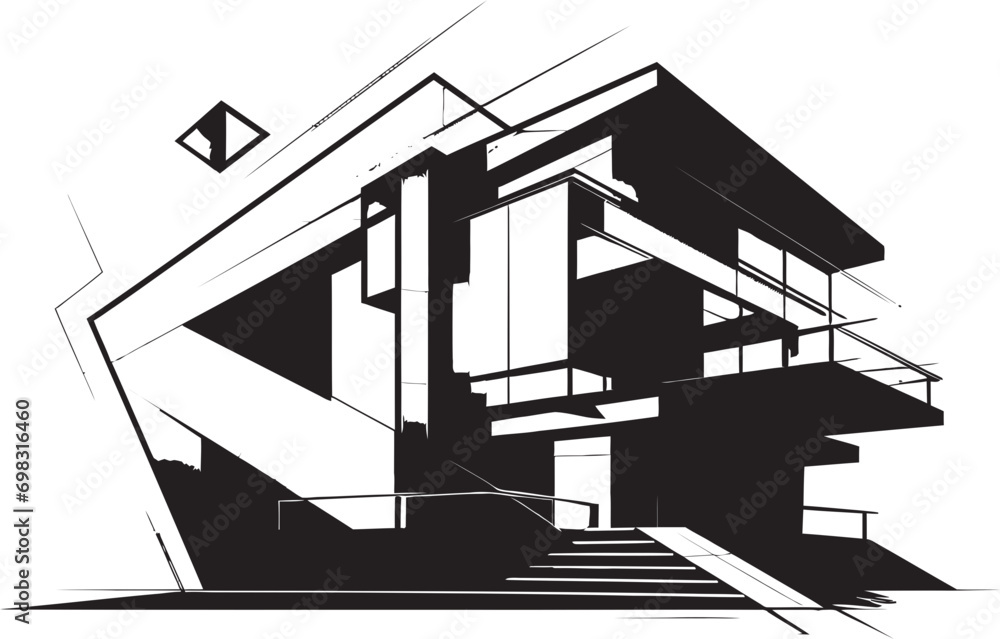 Futuristic Residence Icon House Idea Design in Vector Modern Housing Mark Architecture Idea Vector Logo Futuristic Residence Icon House Idea Design in Vector Modern Housing Mark Architecture Idea Vector Logo