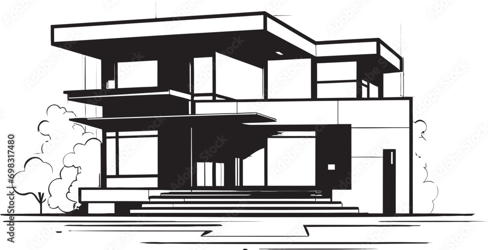 Futuristic Abode Mark Residential Property Design in Vector Sleek Living Icon Modern Property Idea Vector Logo Futuristic Abode Mark Residential Property Design in Vector Sleek Living Icon Modern Property Idea Vector Logo