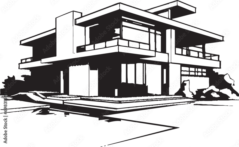 Sophisticated Living Symbol Modern House Idea Vector Icon Contemporary Abode Mark Stylish House Design Vector Icon Sophisticated Living Symbol Modern House Idea Vector Icon Contemporary Abode Mark Stylish House Design Vector Icon